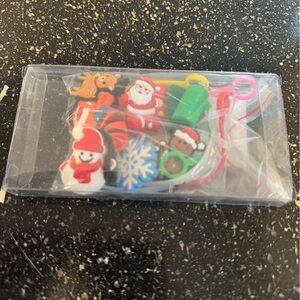 Christmas Themed straw toppers NWT